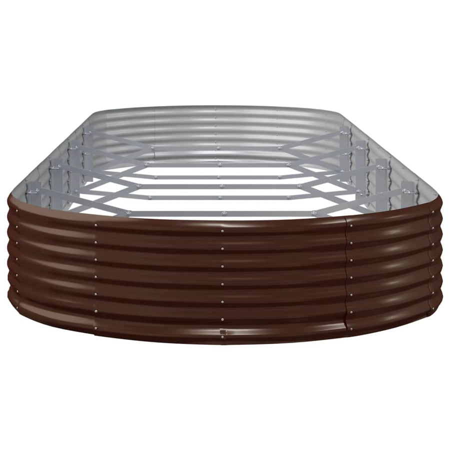 Plantenbak 450x140x36 cm gegalvaniseerd staal bruin
