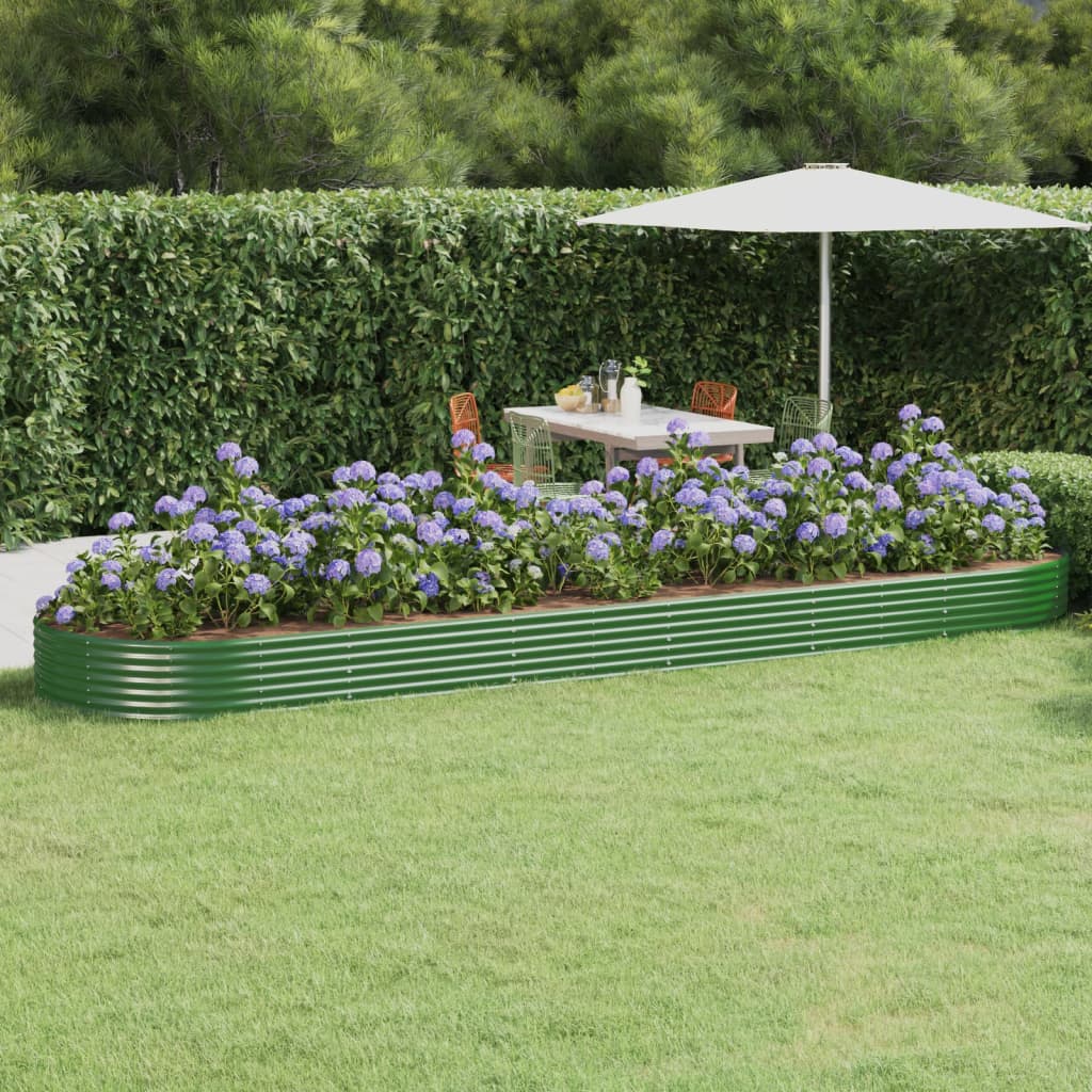 Plantenbak 523x140x36 cm gegalvaniseerd staal groen