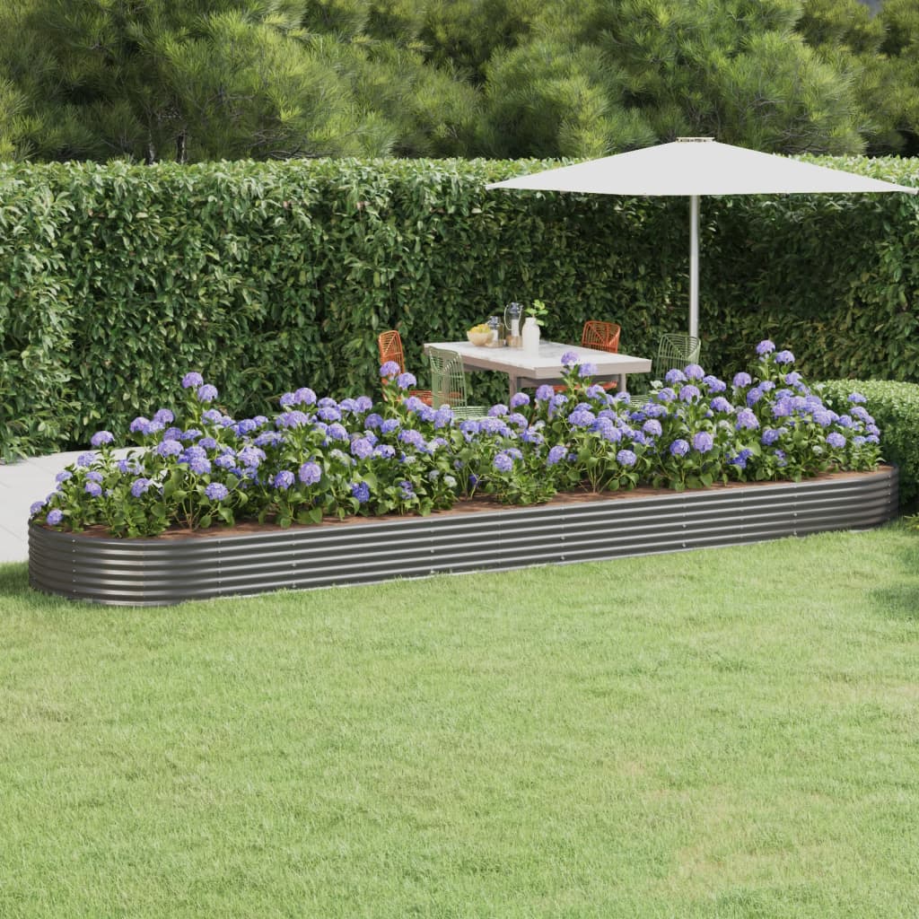 Plantenbak 523x140x36 cm gegalvaniseerd staal grijs