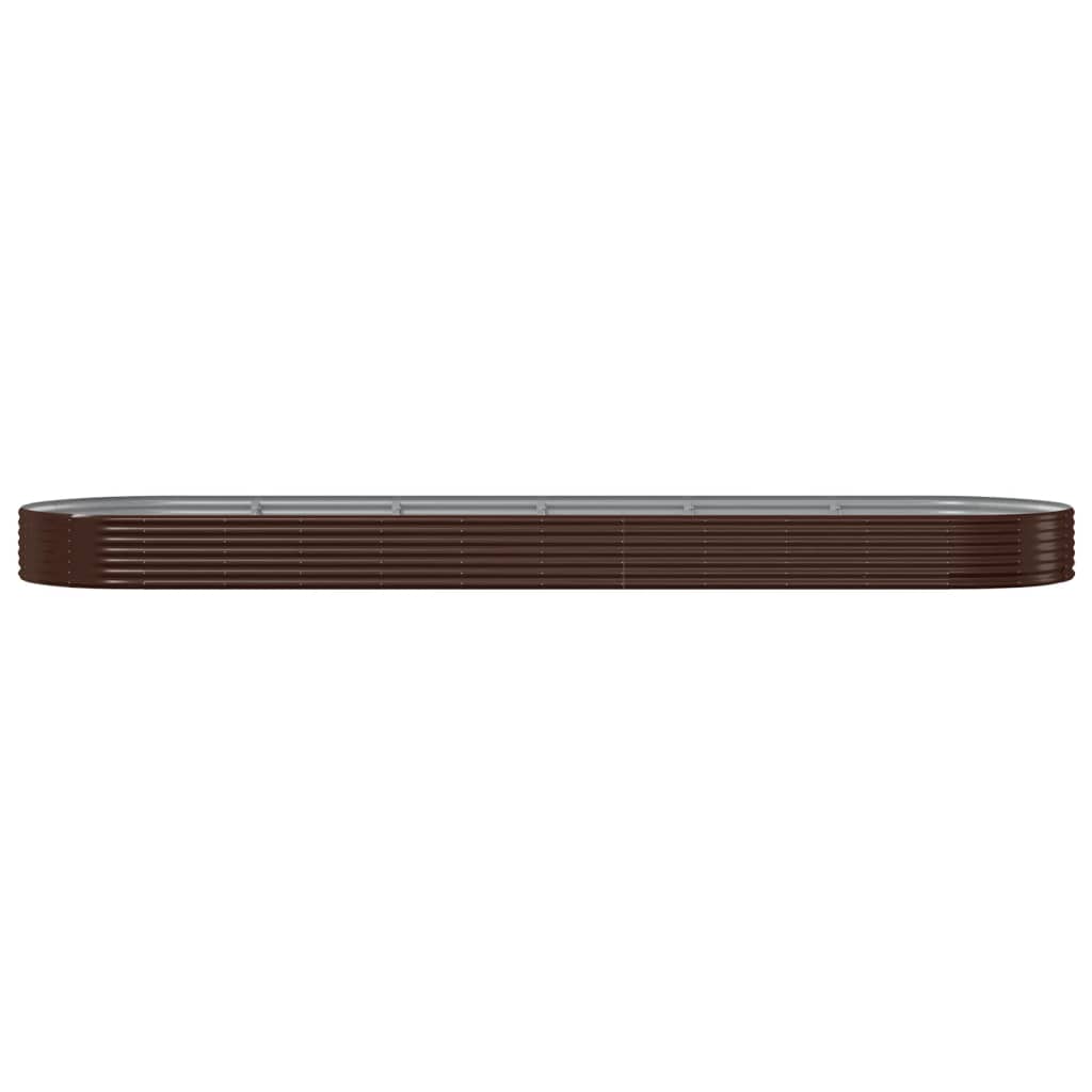 Plantenbak 523x140x36 cm gegalvaniseerd staal bruin