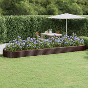 Plantenbak 523x140x36 cm gegalvaniseerd staal bruin