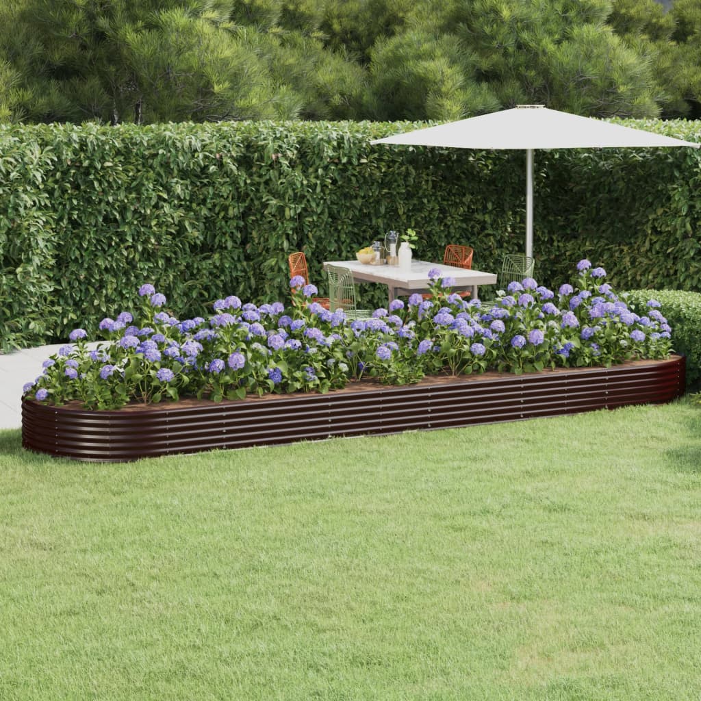 Plantenbak 523x140x36 cm gegalvaniseerd staal bruin