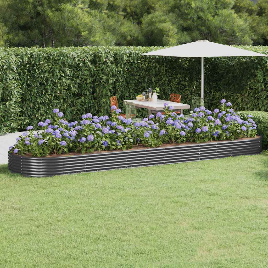 Plantenbak 523x140x36 cm gegalvaniseerd staal antracietkleurig