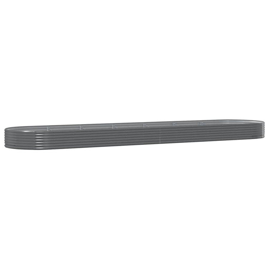 Plantenbak 600x140x36 cm gegalvaniseerd staal grijs