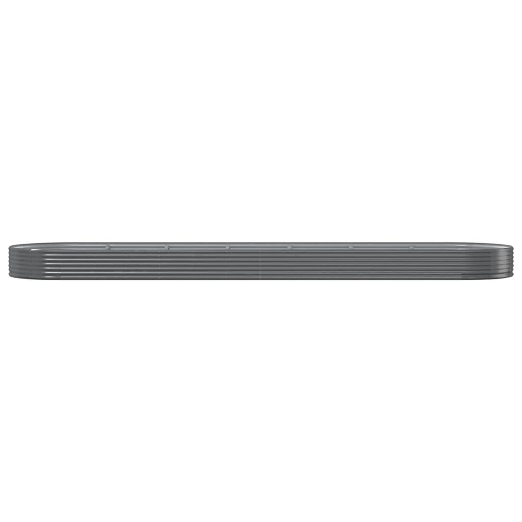 Plantenbak 600x140x36 cm gegalvaniseerd staal grijs