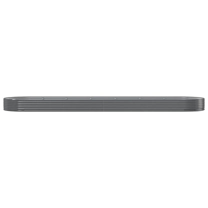 Plantenbak 600x140x36 cm gegalvaniseerd staal grijs