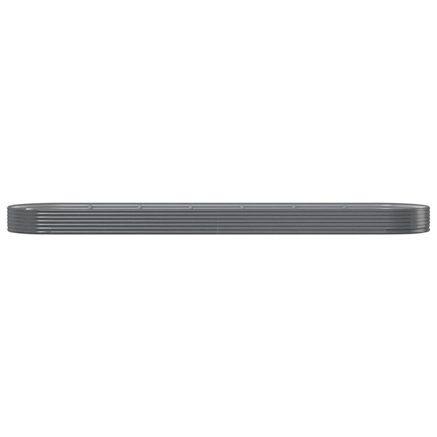 Plantenbak 600x140x36 cm gegalvaniseerd staal grijs