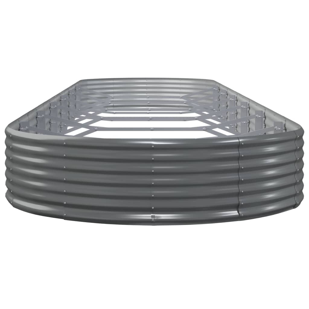 Plantenbak 600x140x36 cm gegalvaniseerd staal grijs
