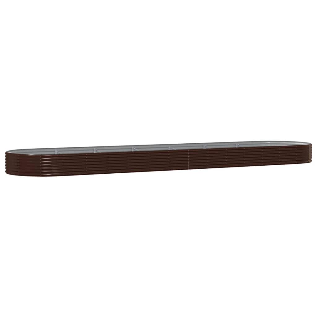 Plantenbak 600x140x36 cm gegalvaniseerd staal bruin