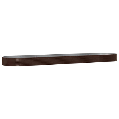 Plantenbak 600x140x36 cm gegalvaniseerd staal bruin