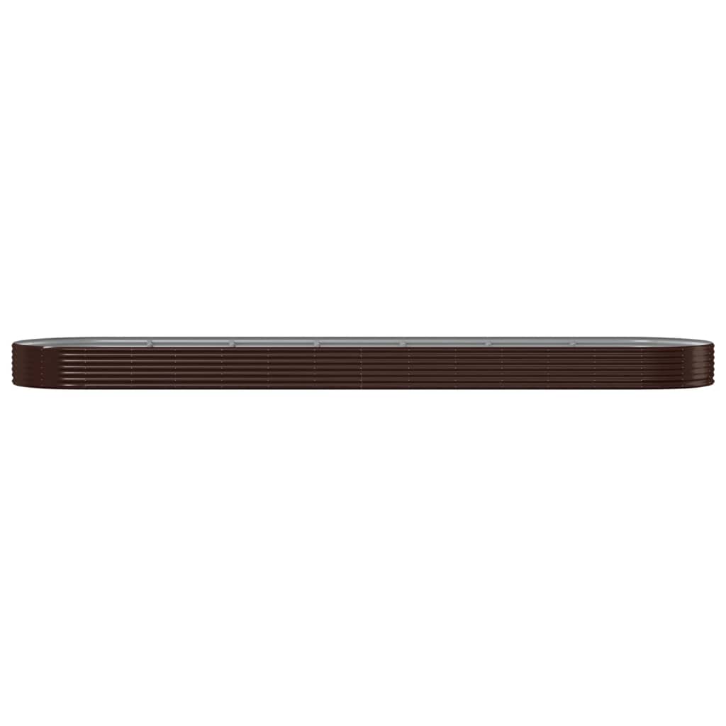 Plantenbak 600x140x36 cm gegalvaniseerd staal bruin