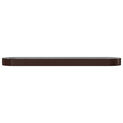 Plantenbak 600x140x36 cm gegalvaniseerd staal bruin