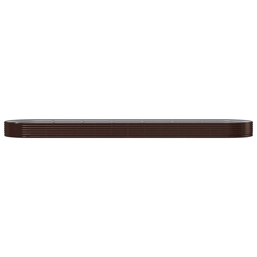 Plantenbak 600x140x36 cm gegalvaniseerd staal bruin