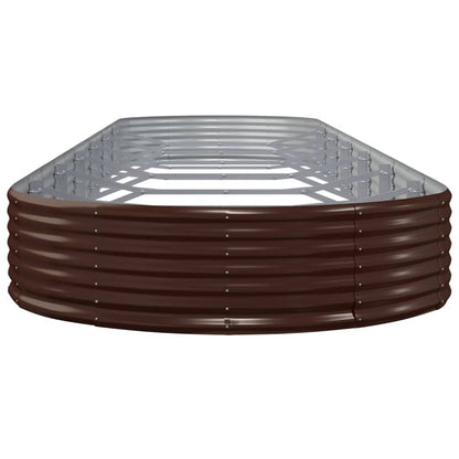 Plantenbak 600x140x36 cm gegalvaniseerd staal bruin