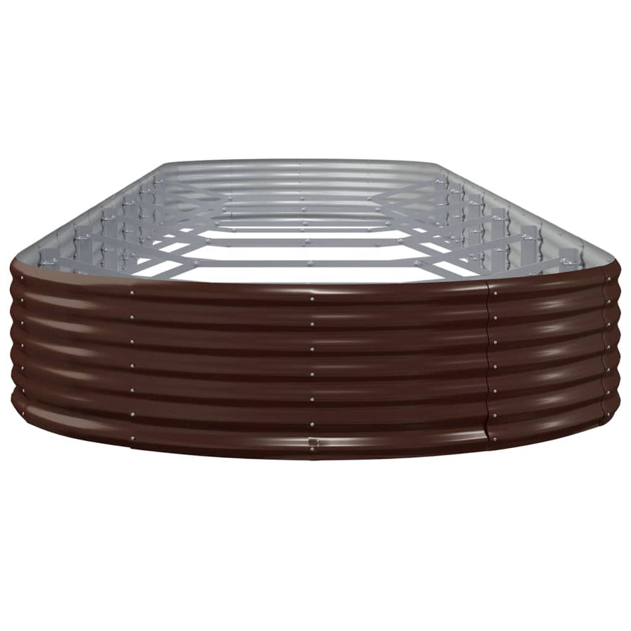 Plantenbak 600x140x36 cm gegalvaniseerd staal bruin