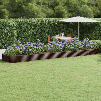 Plantenbak 600x140x36 cm gegalvaniseerd staal bruin