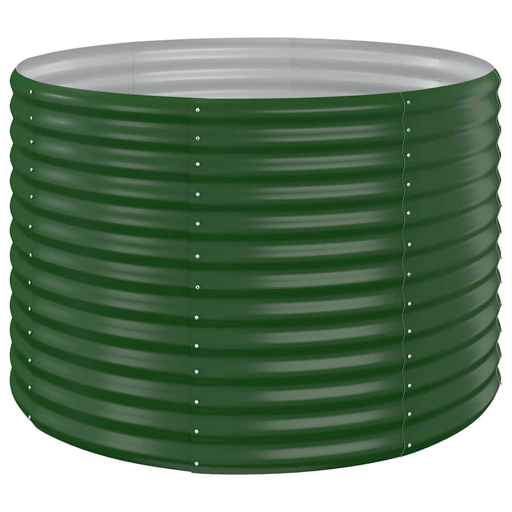 Plantenbak 100x100x68 cm gegalvaniseerd staal groen