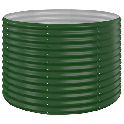 Plantenbak 100x100x68 cm gegalvaniseerd staal groen