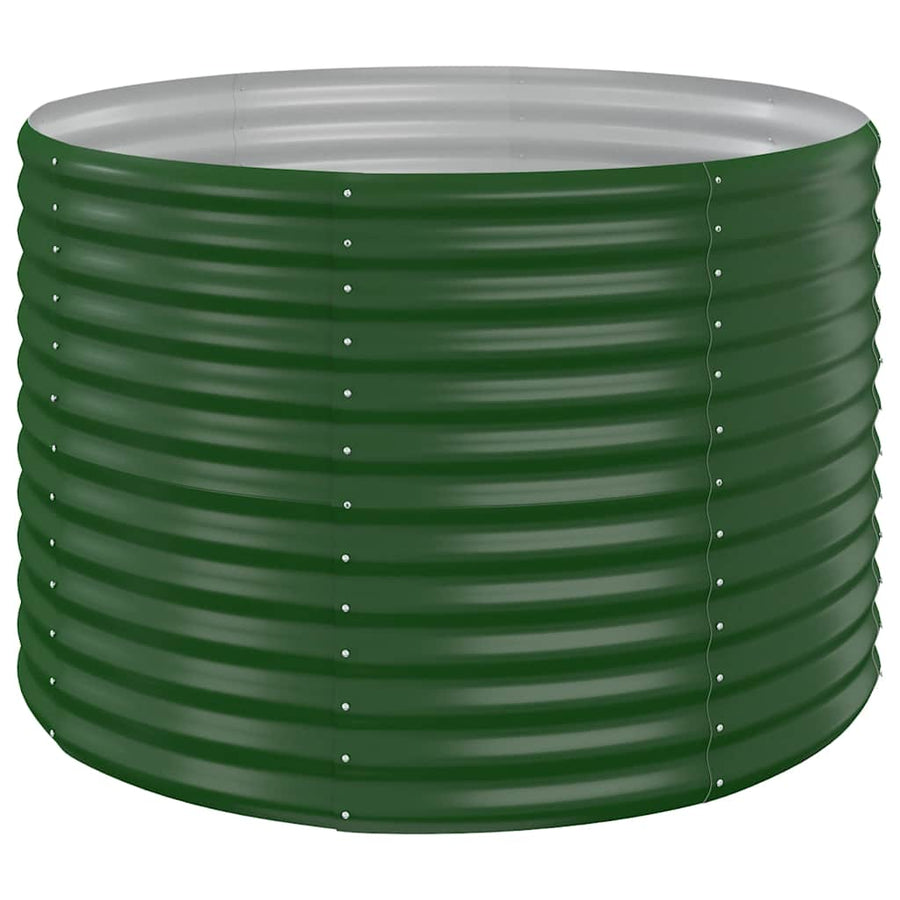 Plantenbak 100x100x68 cm gegalvaniseerd staal groen