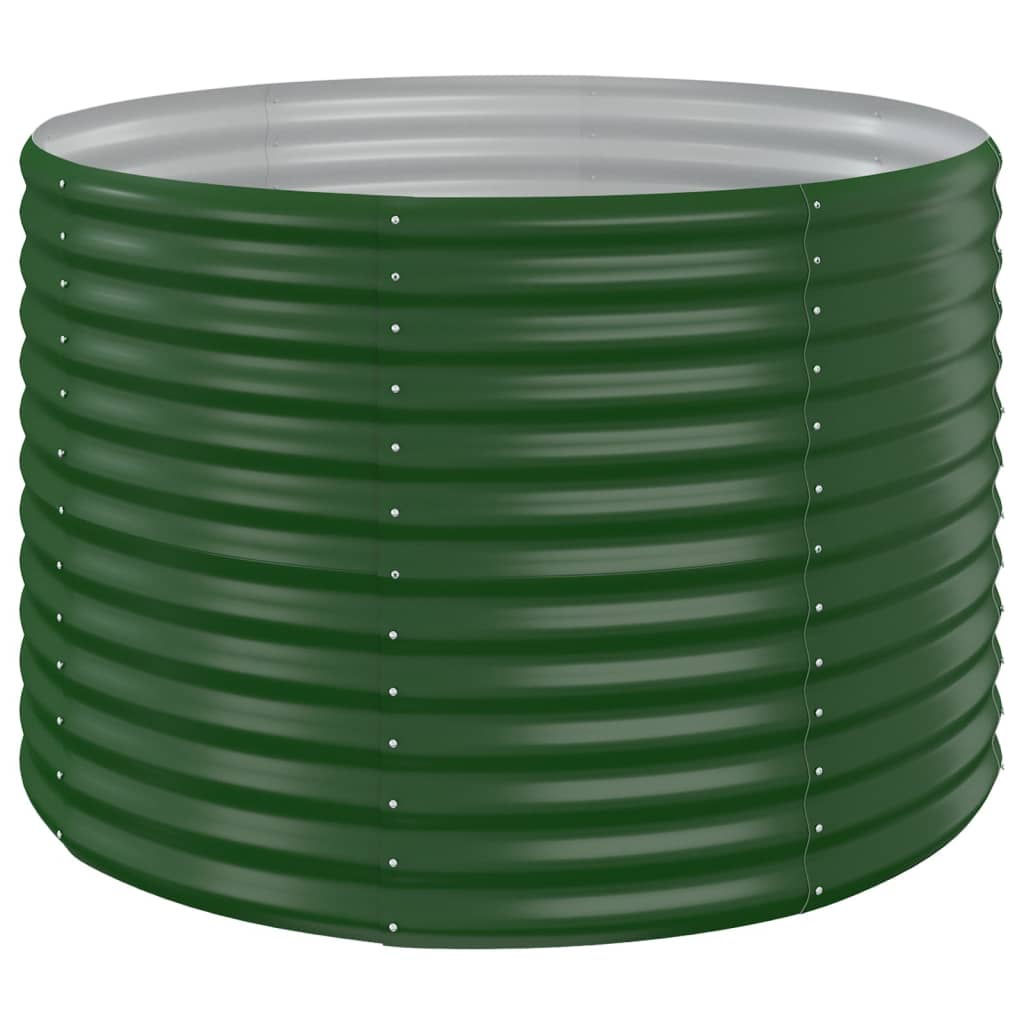 Plantenbak 100X100X68 Cm Gepoedercoat Staal Groen