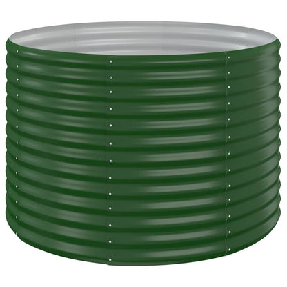 Plantenbak 100X100X68 Cm Gepoedercoat Staal Groen