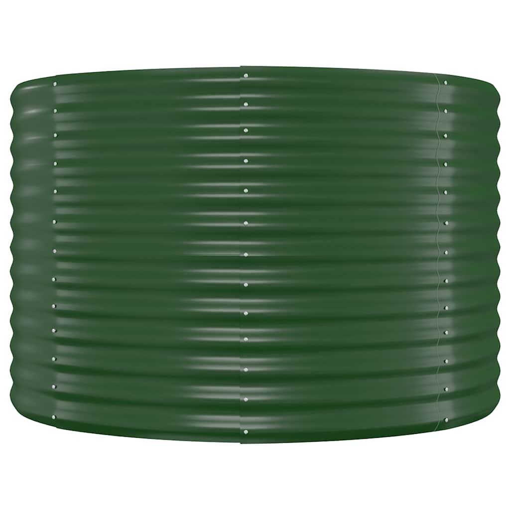 Plantenbak 100x100x68 cm gegalvaniseerd staal groen