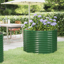 Plantenbak 100X100X68 Cm Gepoedercoat Staal Groen