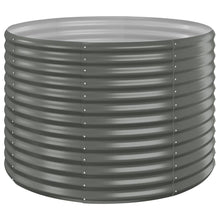 Plantenbak 100X100X68 Cm Gepoedercoat Staal Grijs
