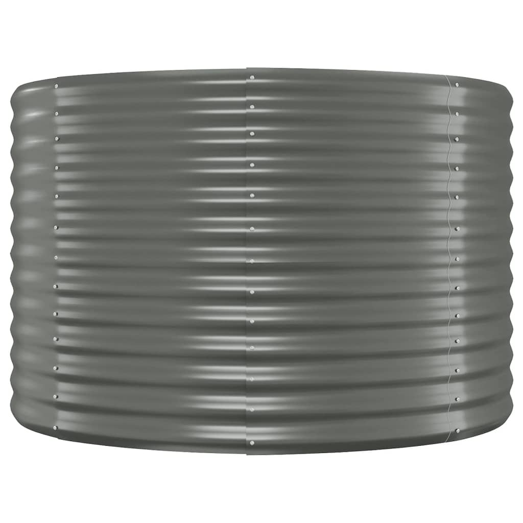 Plantenbak 100X100X68 Cm Gepoedercoat Staal Grijs