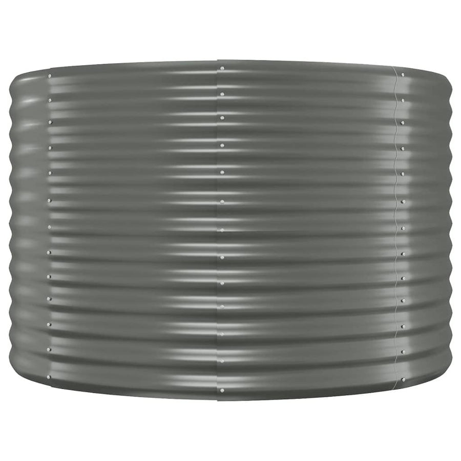 Plantenbak 100X100X68 Cm Gepoedercoat Staal Grijs