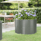 Plantenbak 100x100x68 cm gegalvaniseerd staal grijs