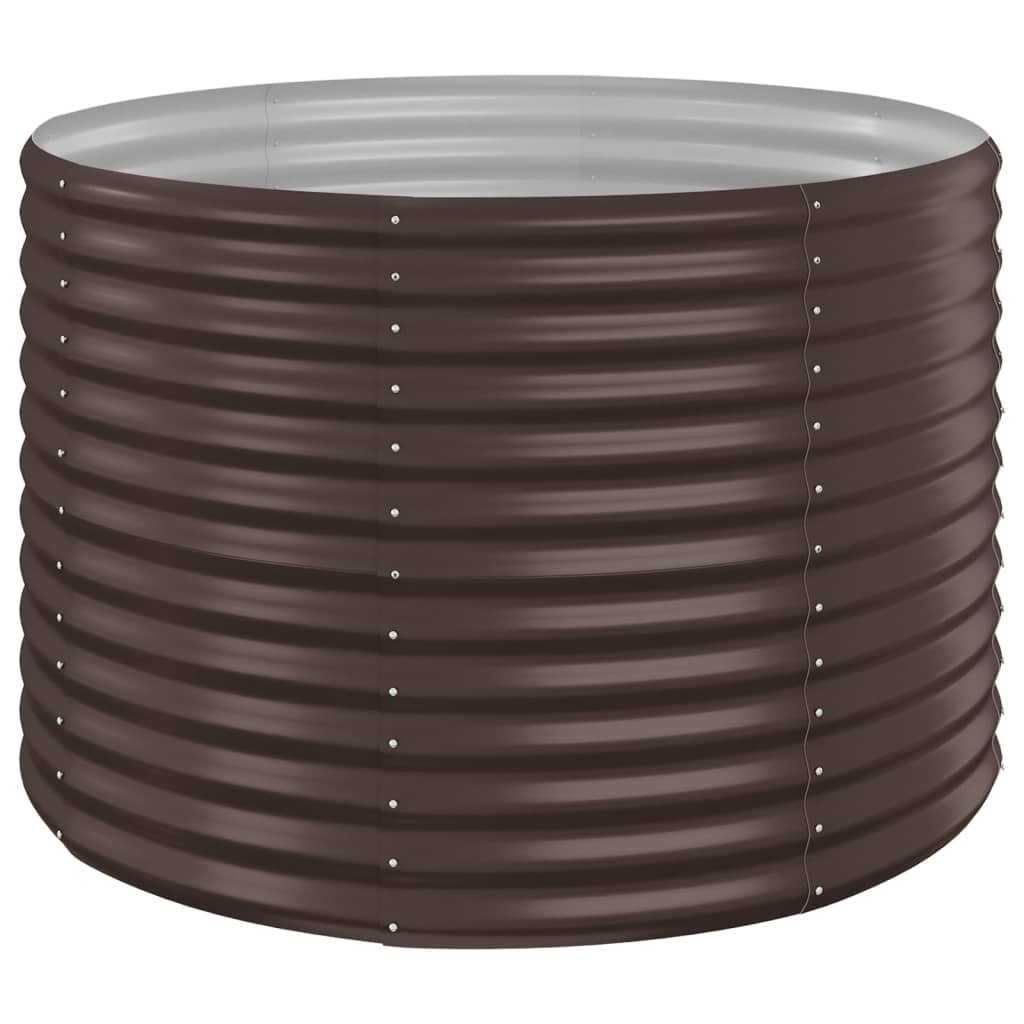 Plantenbak Gepoedercoat Staal 100 x 100 x 68 cm Bruin