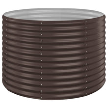 Plantenbak Gepoedercoat Staal 100 x 100 x 68 cm Bruin