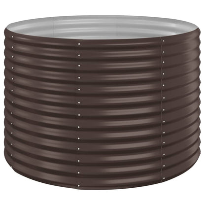 Plantenbak Gepoedercoat Staal 100 x 100 x 68 cm Bruin