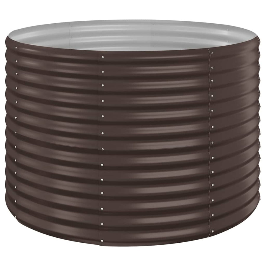 Plantenbak Gepoedercoat Staal 100 x 100 x 68 cm Bruin