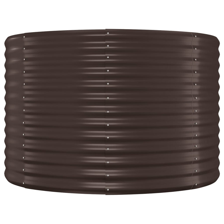 Plantenbak Gepoedercoat Staal 100 x 100 x 68 cm Bruin