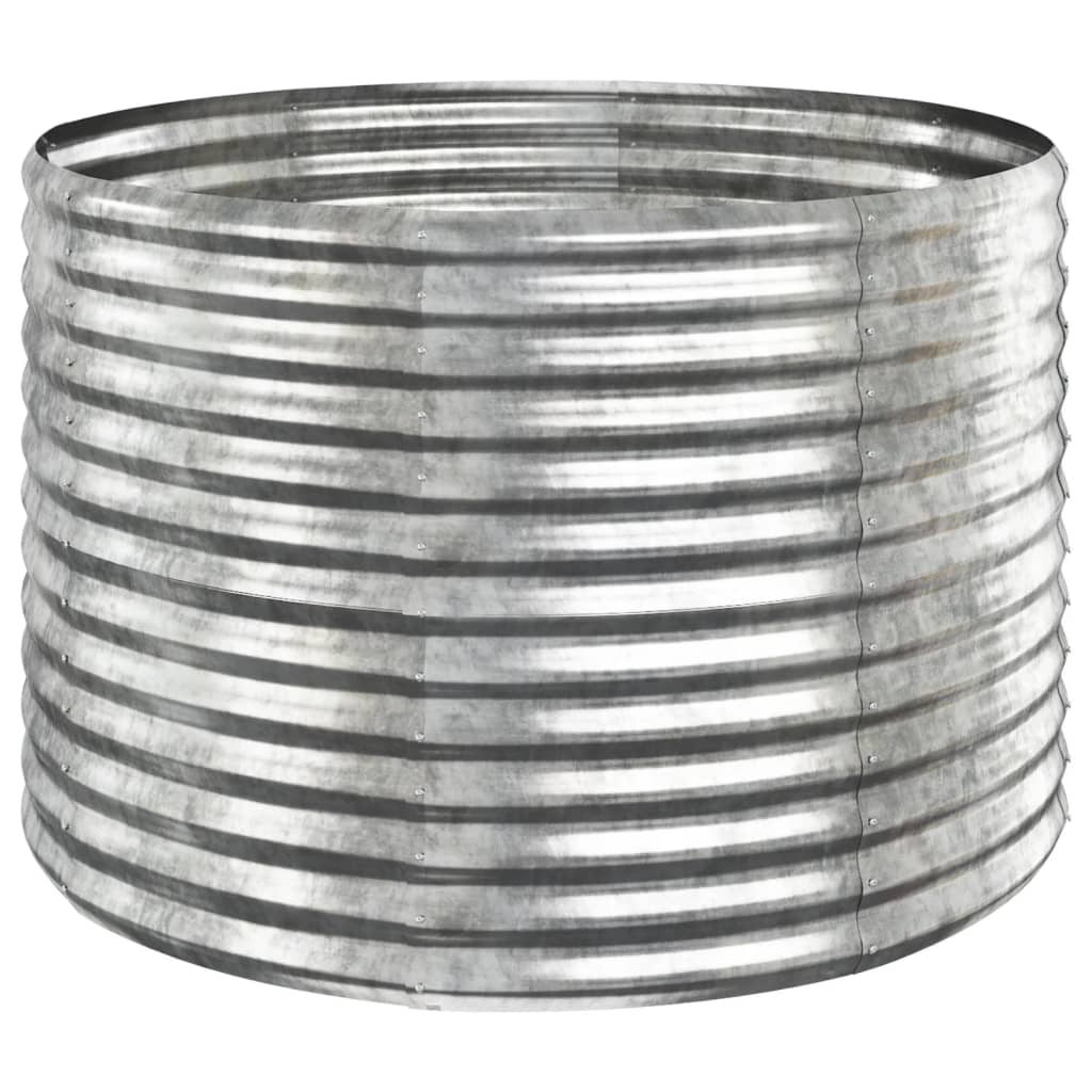 Plantenbak Gepoedercoat Staal Kleurig 100 x 100 x 68 cm Zilver