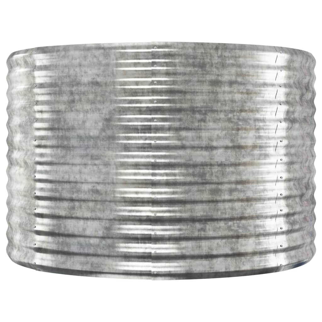 Plantenbak Gepoedercoat Staal Kleurig 100 x 100 x 68 cm Zilver