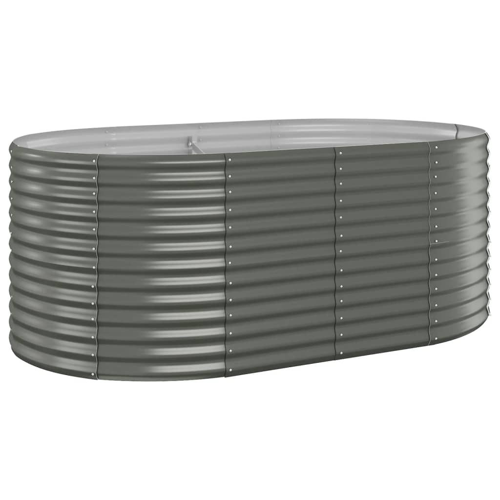 Plantenbak Gepoedercoat Staal 175 x 100 x 68 cm Grijs