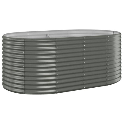 Plantenbak Gepoedercoat Staal 175 x 100 x 68 cm Grijs