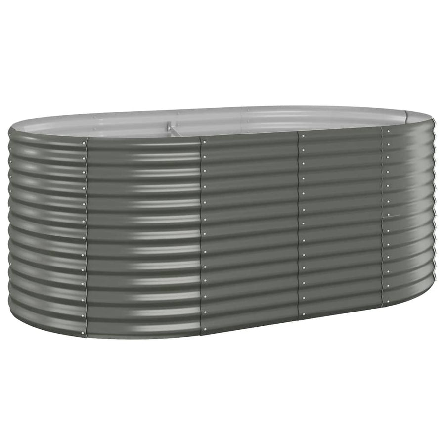 Plantenbak Gepoedercoat Staal 175 x 100 x 68 cm Grijs