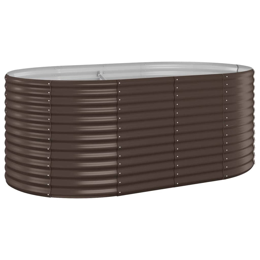Plantenbak Gepoedercoat Staal 175 x 100 x 68 cm Bruin