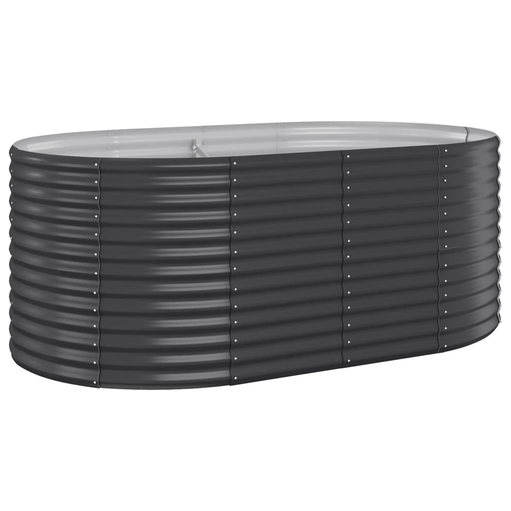 Plantenbak 175X100X68 Cm Gepoedercoat Staal Antracietkleurig 175 x 100 x 68 cm
