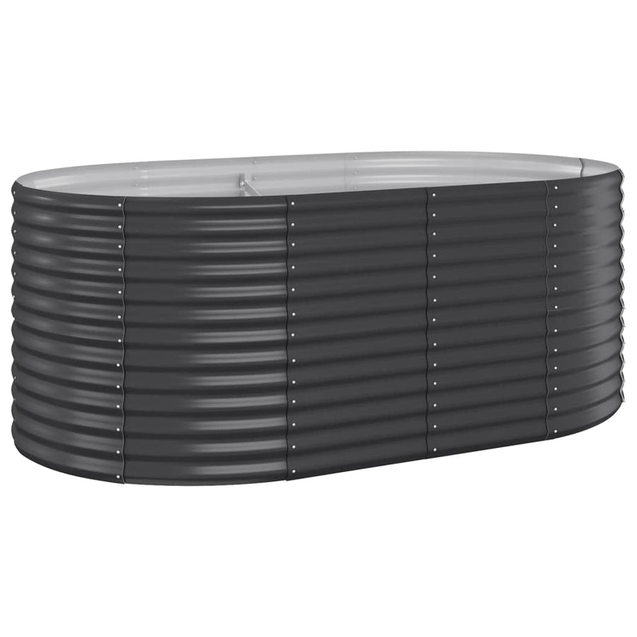 Plantenbak 175X100X68 Cm Gepoedercoat Staal Antracietkleurig 175 x 100 x 68 cm
