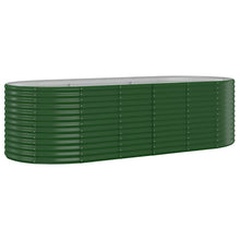 Plantenbak 249X100X68 Cm Gepoedercoat Staal Groen 249 x 100 x 68 cm