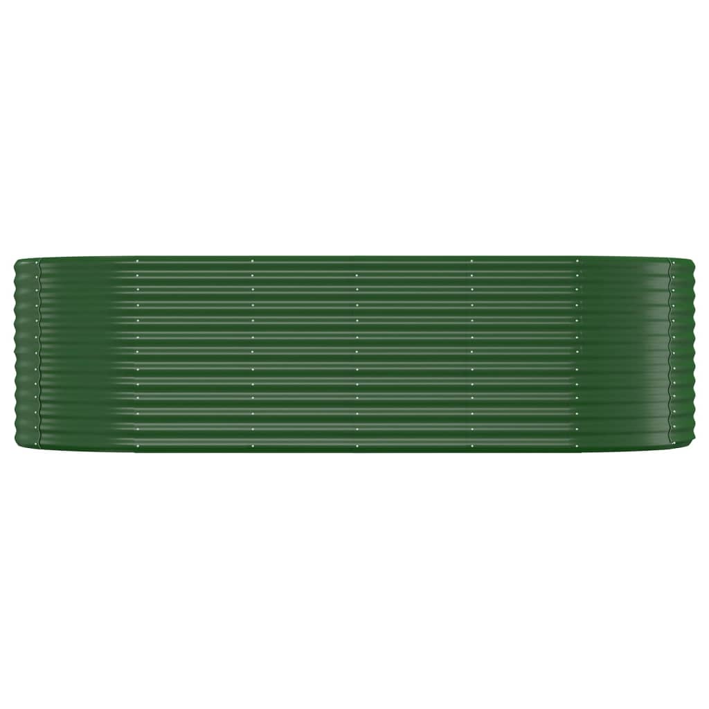 Plantenbak 249X100X68 Cm Gepoedercoat Staal Groen 249 x 100 x 68 cm