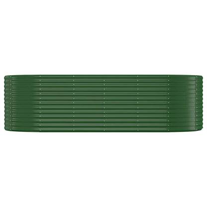 Plantenbak 249X100X68 Cm Gepoedercoat Staal Groen 249 x 100 x 68 cm
