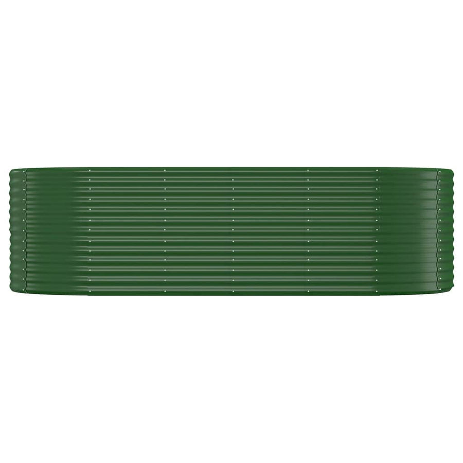 Plantenbak 249X100X68 Cm Gepoedercoat Staal Groen 249 x 100 x 68 cm