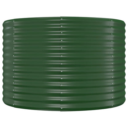 Plantenbak 249X100X68 Cm Gepoedercoat Staal Groen 249 x 100 x 68 cm