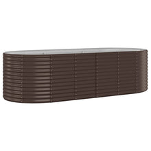 Plantenbak 249X100X68 Cm Gepoedercoat Staal Bruin 249 x 100 x 68 cm